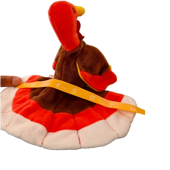 ✓TY Beanie Baby “Gobbles” Turkey Rare sitting Plush stuffed animal Thanksgiving - Picture 6 of 7